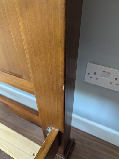 5 ft Bed frame -Dark Wood-EZ Living
