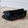 Black flats with silver heel (shoe rack) Image 2