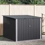 Bike Shed 3 pcs Brown 215 x 206 x 157 cm Metal Image 7