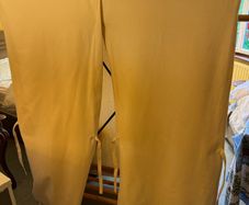 Fabric and wood clothes wardrobe
