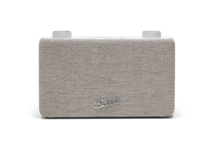 Compact FM Radio White with Fabric Covering