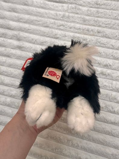 Keel Toys Jessie Border Collie Black White Dog Soft Plush approx. 25 cm. Blue Collar Used Please see photos