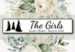 The Girls Wedding Number Plate - Mr Mrs Couple Name & Date