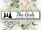 The Girls Wedding Number Plate - Mr Mrs Couple Name & Date