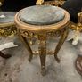 Old gilt gold marble topped table. Image 2