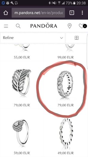 Pandora silver ring