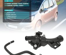 Thermostat Housing Water Pump Outlet 1338487 Fit for Vauxhal Adam Astra Corsa Meriva 2010-2016 25192985 13249353,with Water Hose