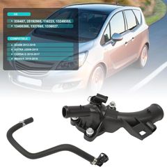 Thermostat Housing Water Pump Outlet 1338487 Fit for Vauxhal Adam Astra Corsa Meriva 2010-2016 25192985 13249353,with Water Hose