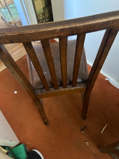 Arts and Crafts Style Solid Wooden Chairs x6