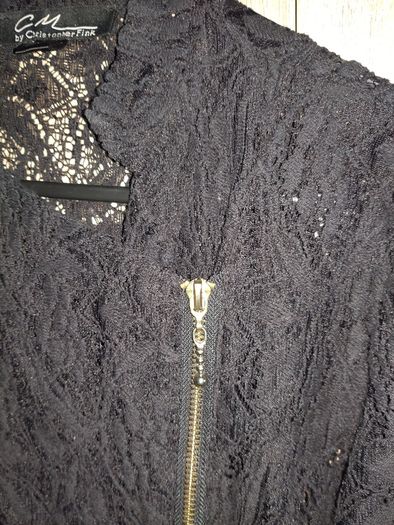 by CHRISTOPHER FINK Black lace top fits sm