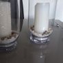 Glass Candle Holders - Large x 2 Image 3