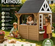 Outdoor Wooden Playhouse