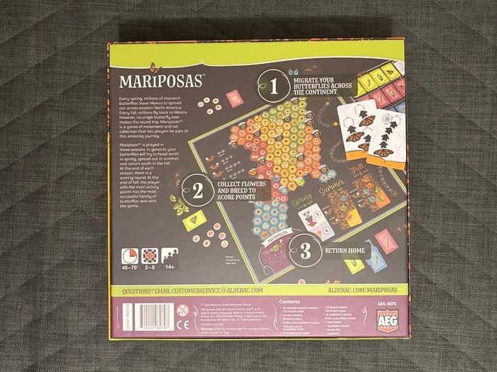 Mariposas board game