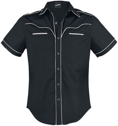 Banned Alternative Men's Trimmed Worker Shirt in Size 2XL (Brand New & Unopened)
