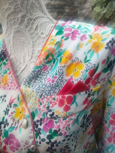 Vintage French floral dress