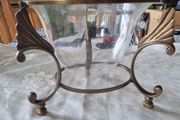 Art Nouveau style bowl in a brass stand