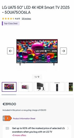 Lg 50" Led 4k Hdr Smart Tv 2025 - 50ua75006la