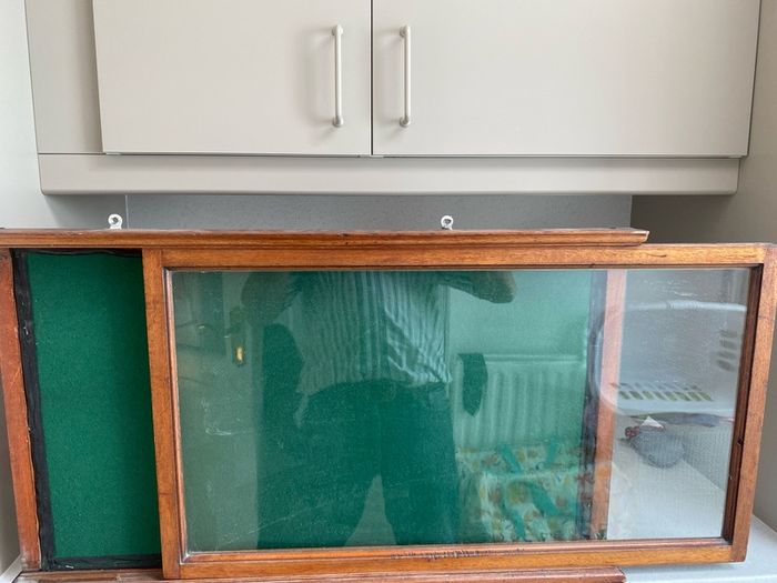Antique Solid Mahogany Notice Board
