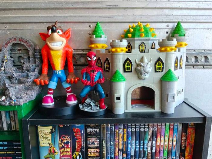 action figure, graphic novel, toys,books, VHS massive collection