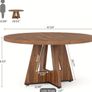 Elegant 120cm Round Walnut Dining Table Image 2