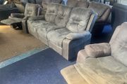 Grey 3+1+1 recliner sofa set couch