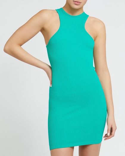 Seamless Racer Dress Emarald Green size M / L