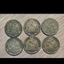 6 No. French 50 Centime Coins. Dates Sequence. Image 3