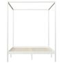 Canopy Bed Frame White Solid Pine Wood 6FT Super King Image 3