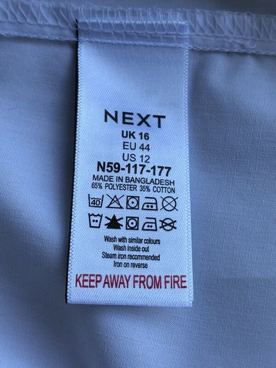 Ladies Fitted White Long-Sleeved Shirt by Next