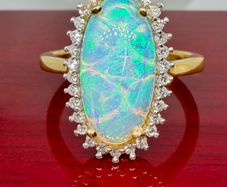 Opal Lab-Grown Diamond Halo Ring