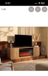 LED fireplace TV unit