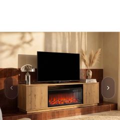 LED fireplace TV unit
