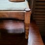 Antique bobbin lamp & footstool Image 2