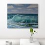 ORIGINAL OIL PAINTING, Sea Painting, Ocean Wave Wall Art, Living Room Wall Art, Oil Painting on canvas (50/40 cm.) Image 4