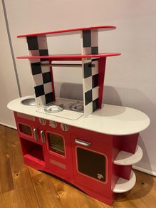 Wooden toy kitchen