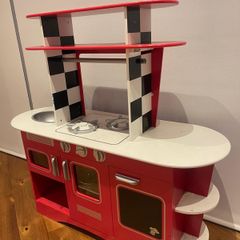 Wooden toy kitchen