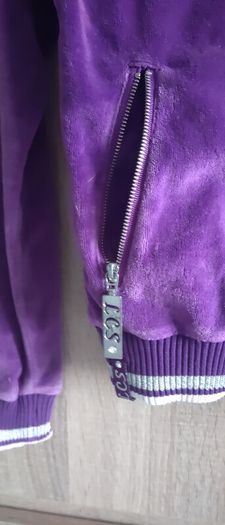 Original le coq Sportif velvet look blouse fits adult xs