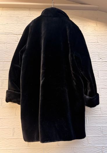 Basler vintage faux fur coat black luxury chic