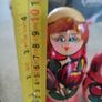 Matryoshka Matryoshka Matryoshka Babushka 3 Piece Russian Doll Old Vintage Wooden Dolls Image 8