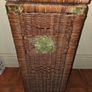 Vintage Wicker and Brass Square Basket Image 7