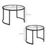 Two-Piece Nest of Glass-Top Coffee Tables Image 4