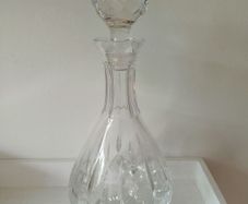 Tyrone Crystal Decanter with Faceted Spherical Stopper