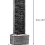 Home Garden Water Feature with LED Lights and Pump, Large Garden Water Fountain, Indoor and Outdoor Straight Waterfall Fountain, Slate Effect Image 4