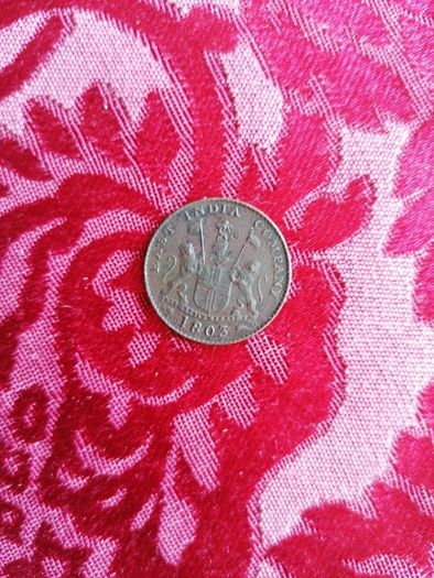 1803 East India Company 5 Cash Coin
