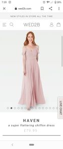 NEW Blush Pink Formal Dress Size 10 Wed2b