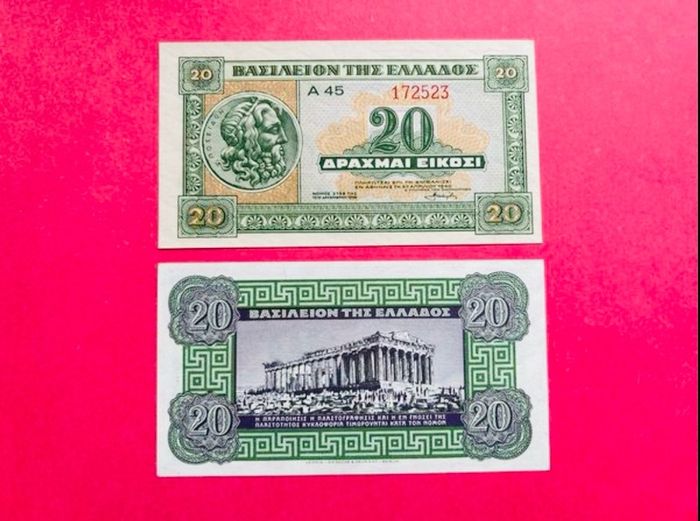 Greece. 20 Drachmai  1940  Pick 315. UNC