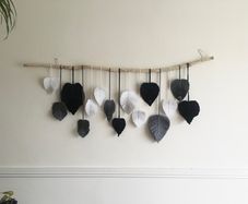 Boho wall hanging, Bohemian home decoration, Handmade wall tapestry, Macrame leaves, Birthday gift idea, Housewarming gift