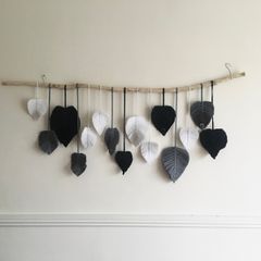 Boho wall hanging, Bohemian home decoration, Handmade wall tapestry, Macrame leaves, Birthday gift idea, Housewarming gift