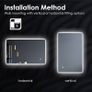 NEW SALE | 800 x 500mm Backlit LED Illuminated Bathroom Mirror with Light Sensor + Demister Image 7