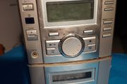 Sanyo Mini HiFi System, Radio, CD and Tape Cassette, Model DC-DA100, with 2 Sanyo Speakers, and Remote Control